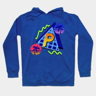 Initial Letter P - 80s Synth Hoodie